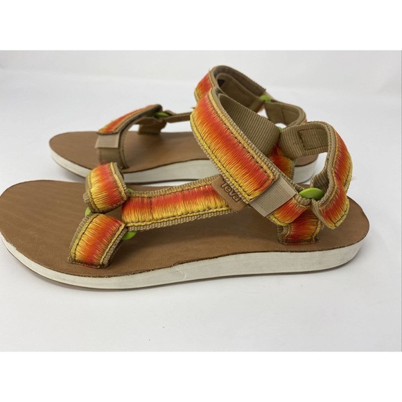Teva Womens Original Universal Orange Voya Infinity Ombre Sandals Shoes Size 6 - Picture 5 of 14